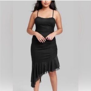 Wild Fable Women's Medium Size Dress | BLACK | STRETCHY| ANGLED| NWT